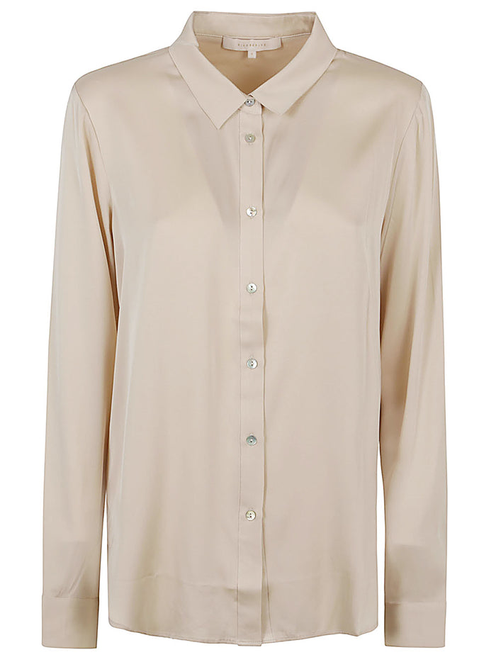 Silk95five Shirts Beige Silk Elastane