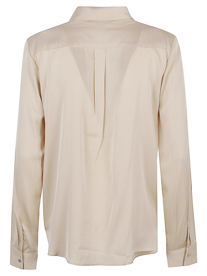 Silk95five Shirts Beige Silk Elastane