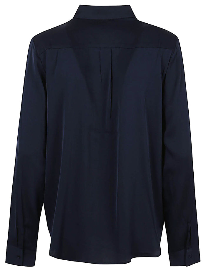 SILK95FIVE Shirts Blue Silk Elastane