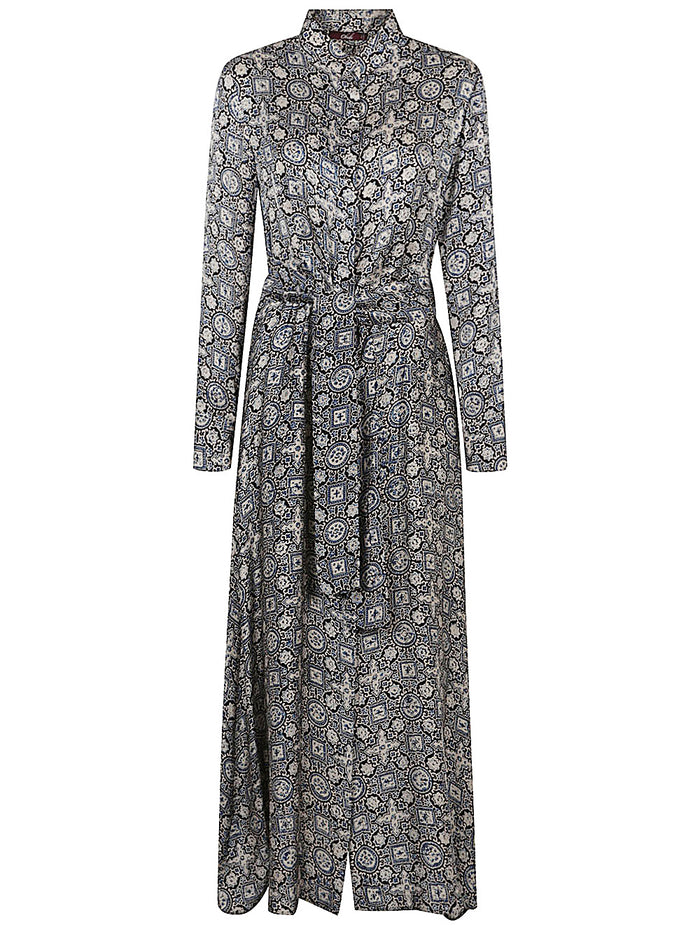 OBIDI Dresses Blue Silk