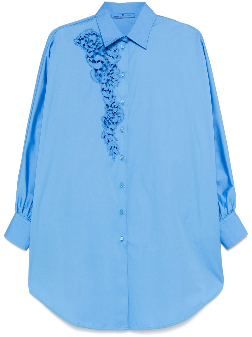 Ermanno Scervino Shirts Clear Blue Cotton