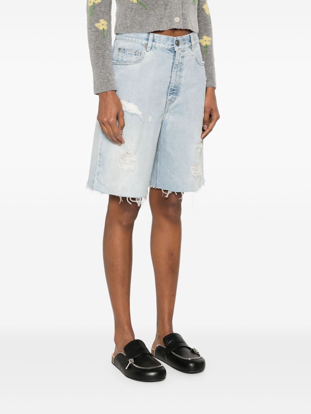 Golden Goose Shorts Clear Blue Cotton