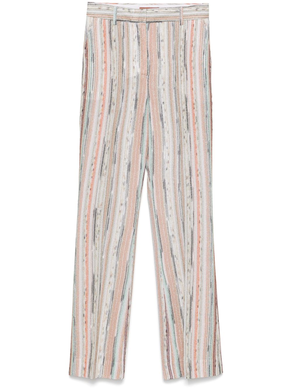 Missoni Trousers Orange Viscose Metallic Fiber