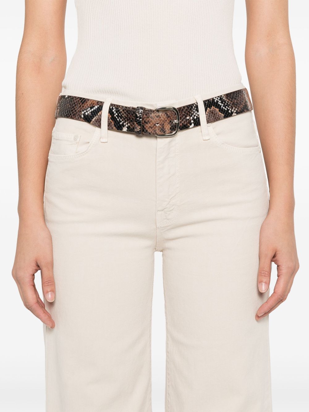 Mother Jeans Beige Elastane