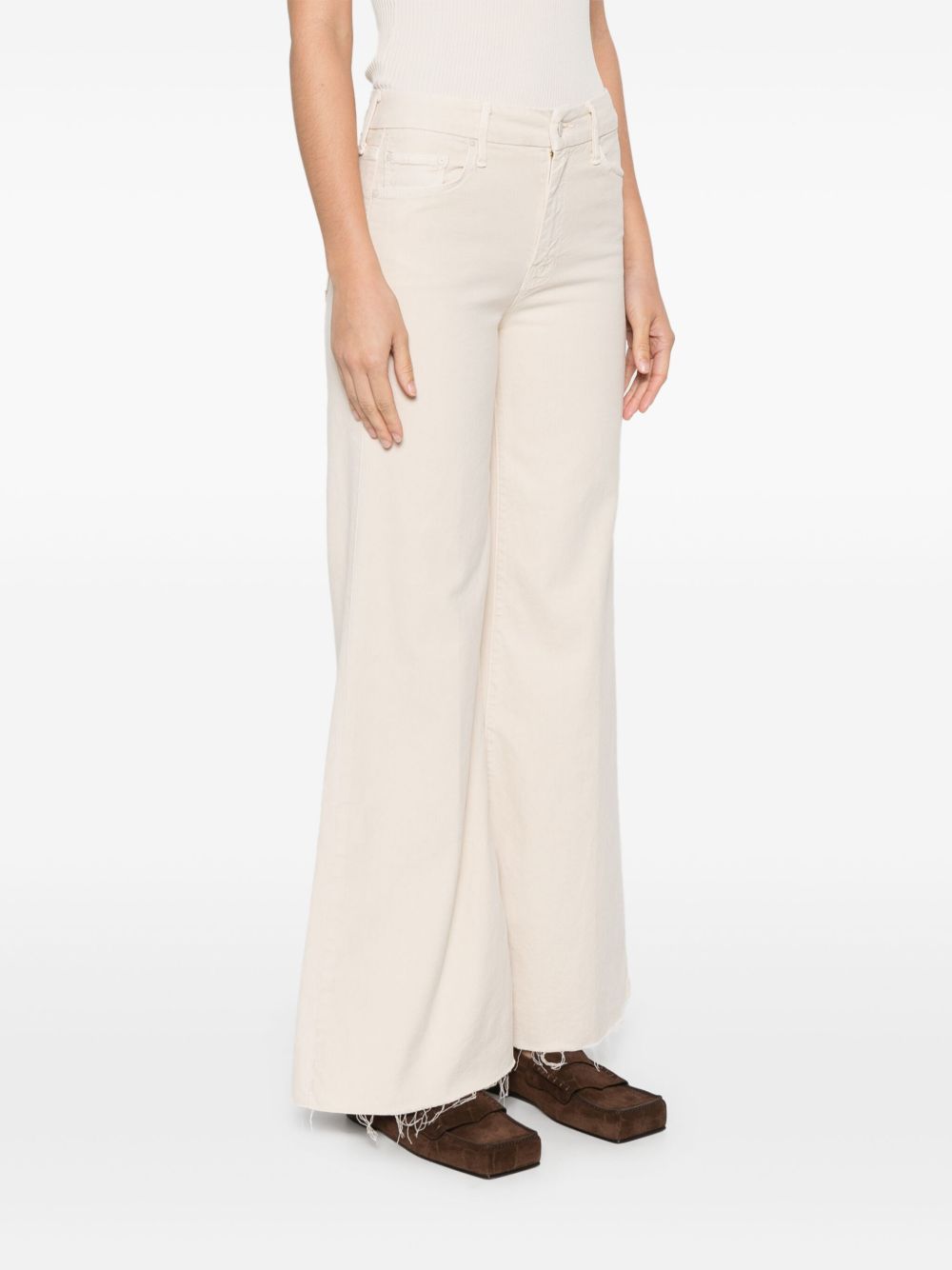 Mother Jeans Beige Elastane