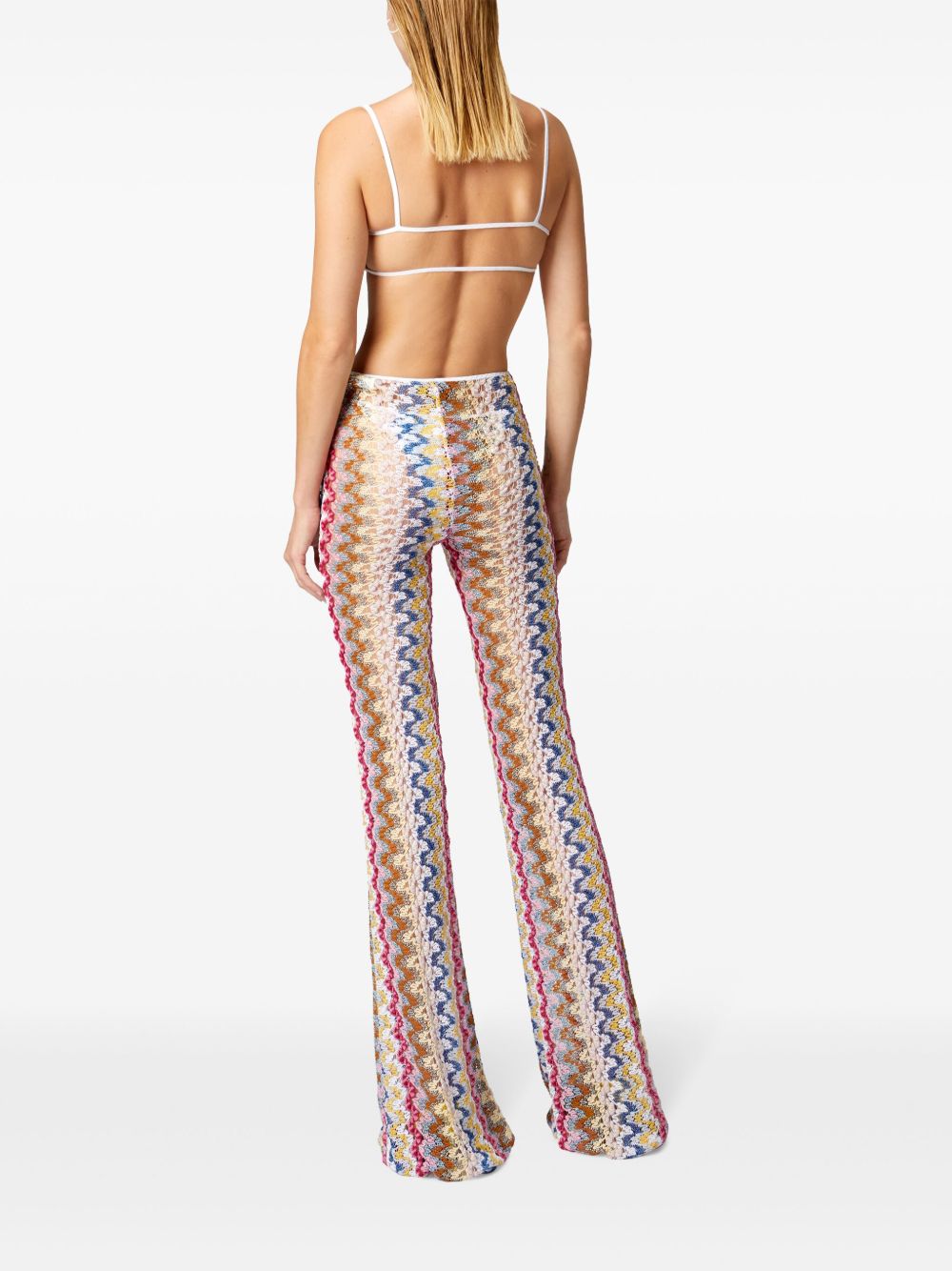 Missoni Beachwear Pre Trousers White Viscose Metallic Fiber