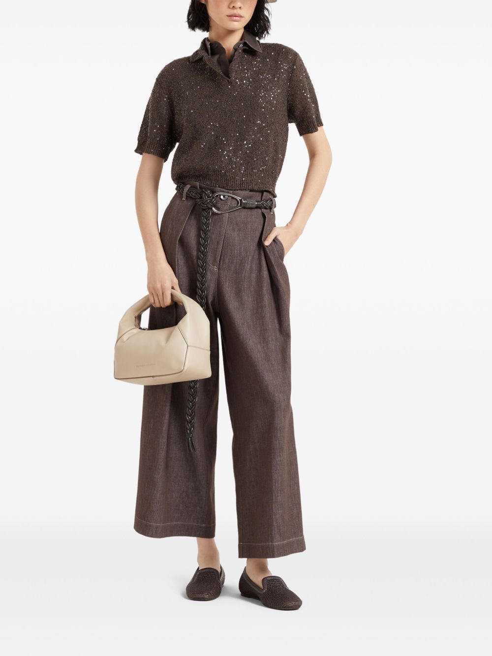 Brunello Cucinelli Trousers Marrone Cotton