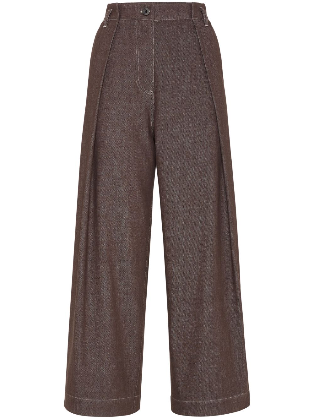 Brunello Cucinelli Trousers Marrone Cotton