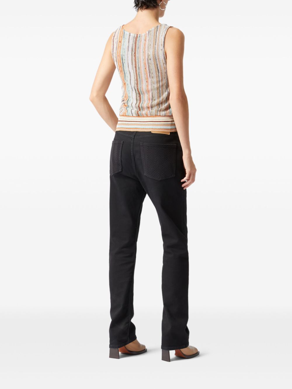 Missoni Top Orange Viscose Metallic Fiber