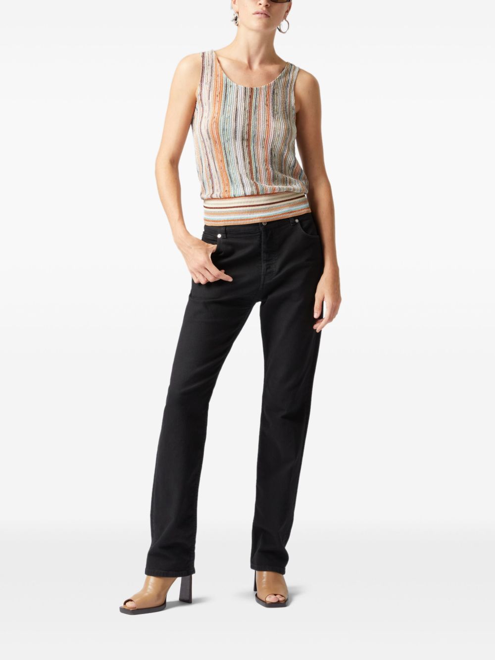 Missoni Top Orange Viscose Metallic Fiber