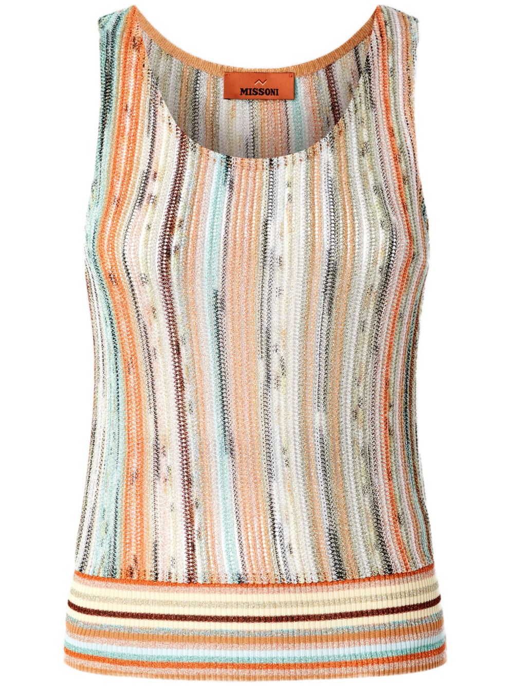 Missoni Top Orange Viscose Metallic Fiber