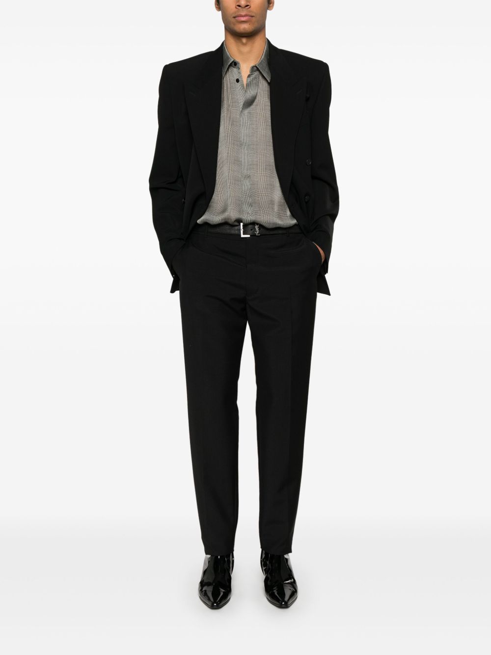 Saint Laurent Shirts Grey Silk