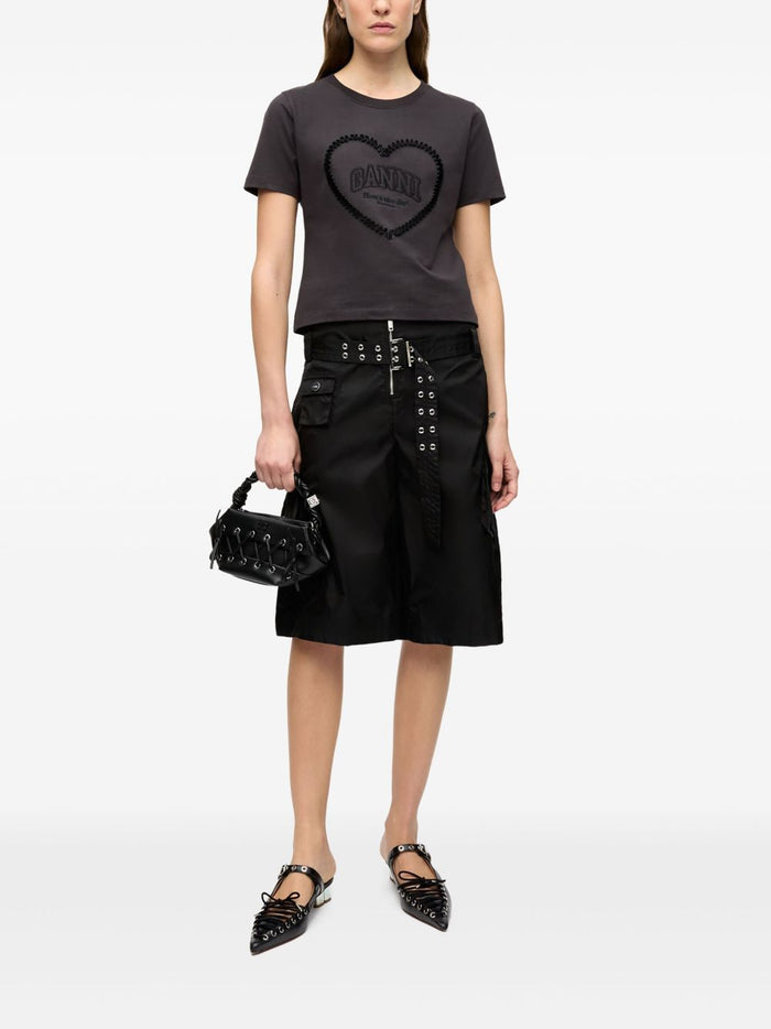 Ganni Shorts Black Fabric