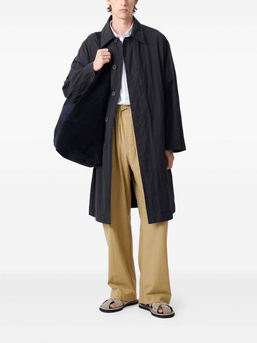Studio Nicholson Coats Blue Cotton Polyester