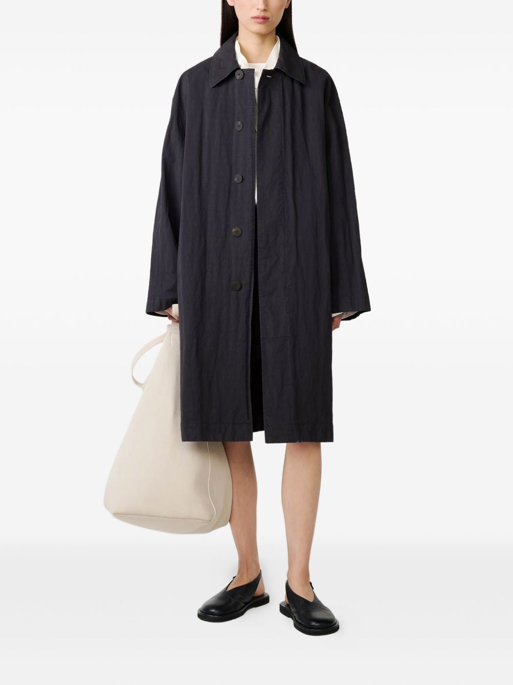 Studio Nicholson Coats Blue Cotton Polyester