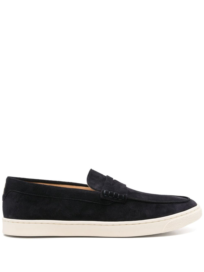 Brunello Cucinelli Flat Shoes Blu Calf Leather