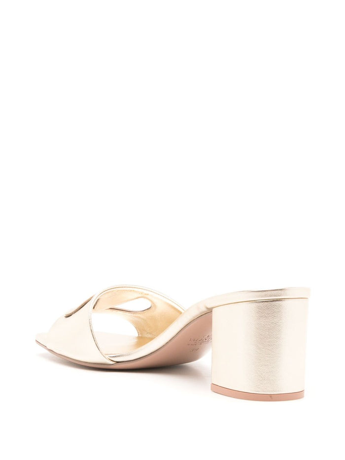 Valentino Garavani Sandals Grey Calf Leather