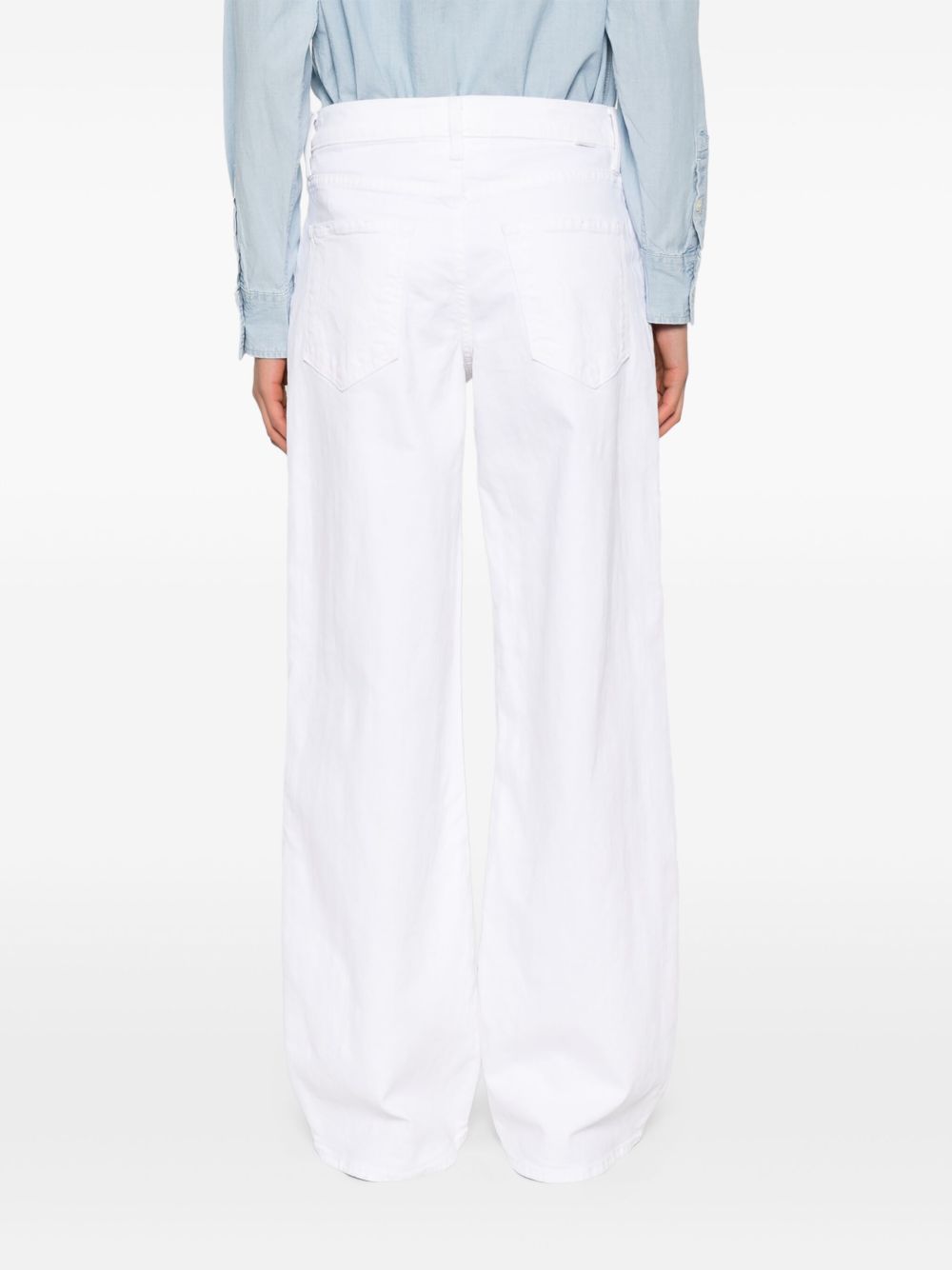Mother Jeans White Cotton Elastane