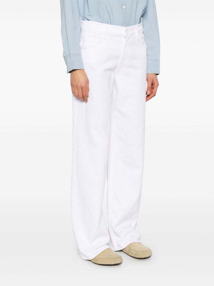 Mother Jeans White Cotton Elastane