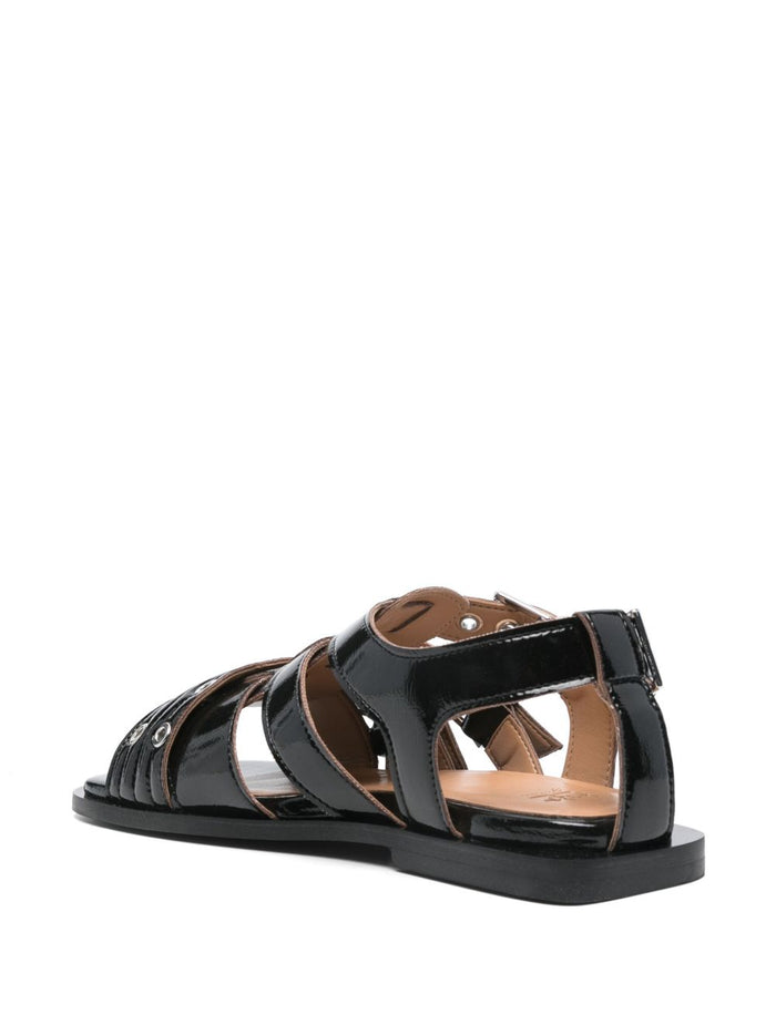 GANNI Sandals Black Outer: Polyurethane