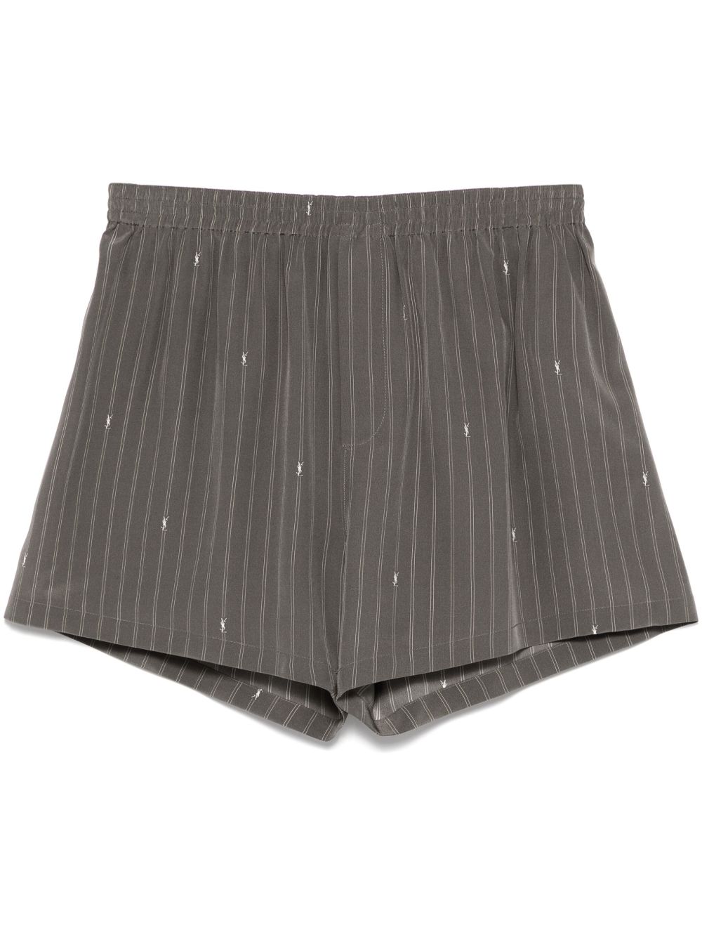 Saint Laurent Shorts Grey Silk