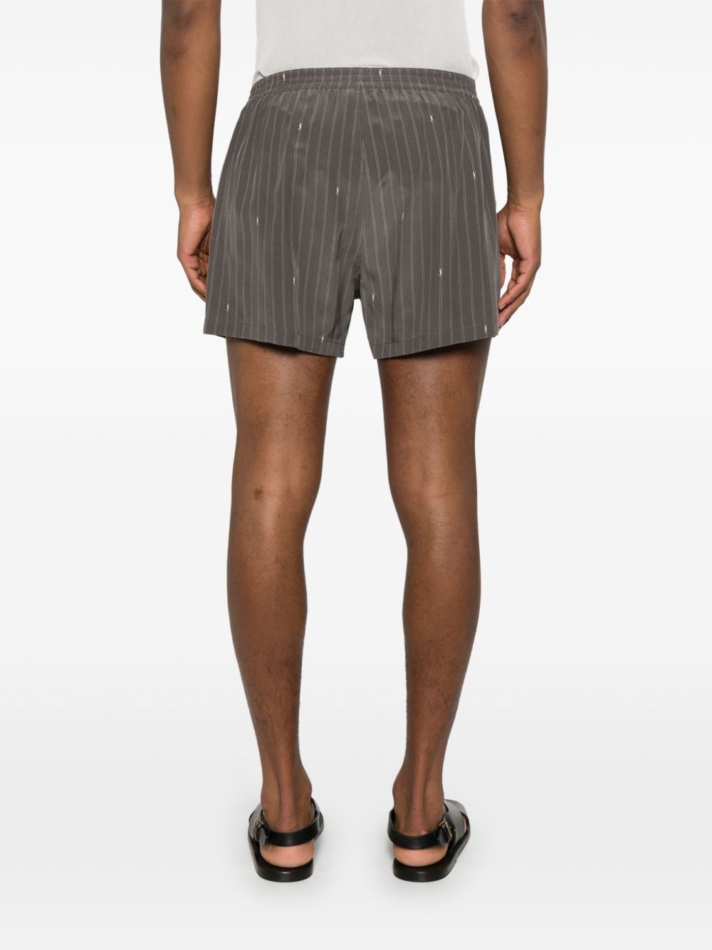 Saint Laurent Shorts Grey Silk
