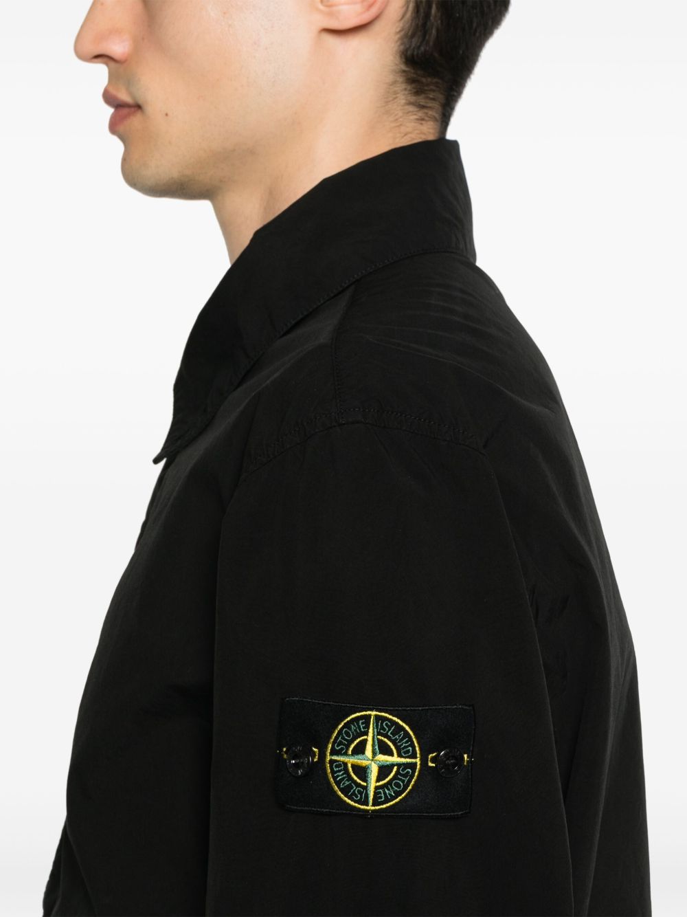 Stone Island Jackets Black Polyester Elastomultiester