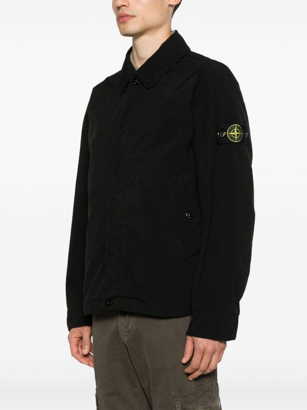 Stone Island Jackets Black Polyester Elastomultiester