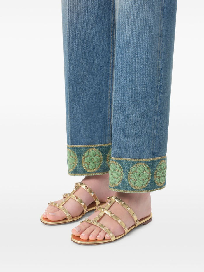 Valentino Garavani Sandals Golden Calf Leather