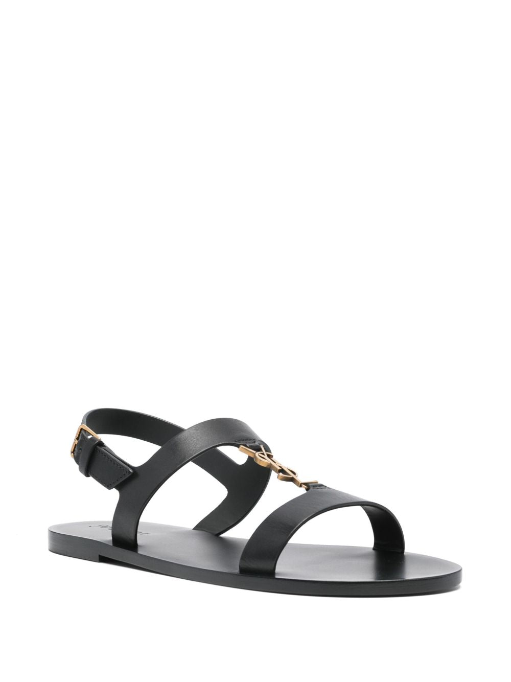 Saint Laurent Sandals Black Calf Leather
