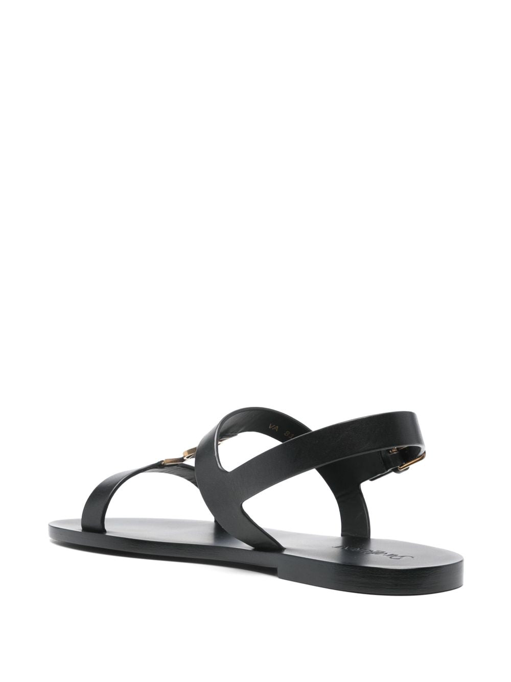 Saint Laurent Sandals Black Calf Leather