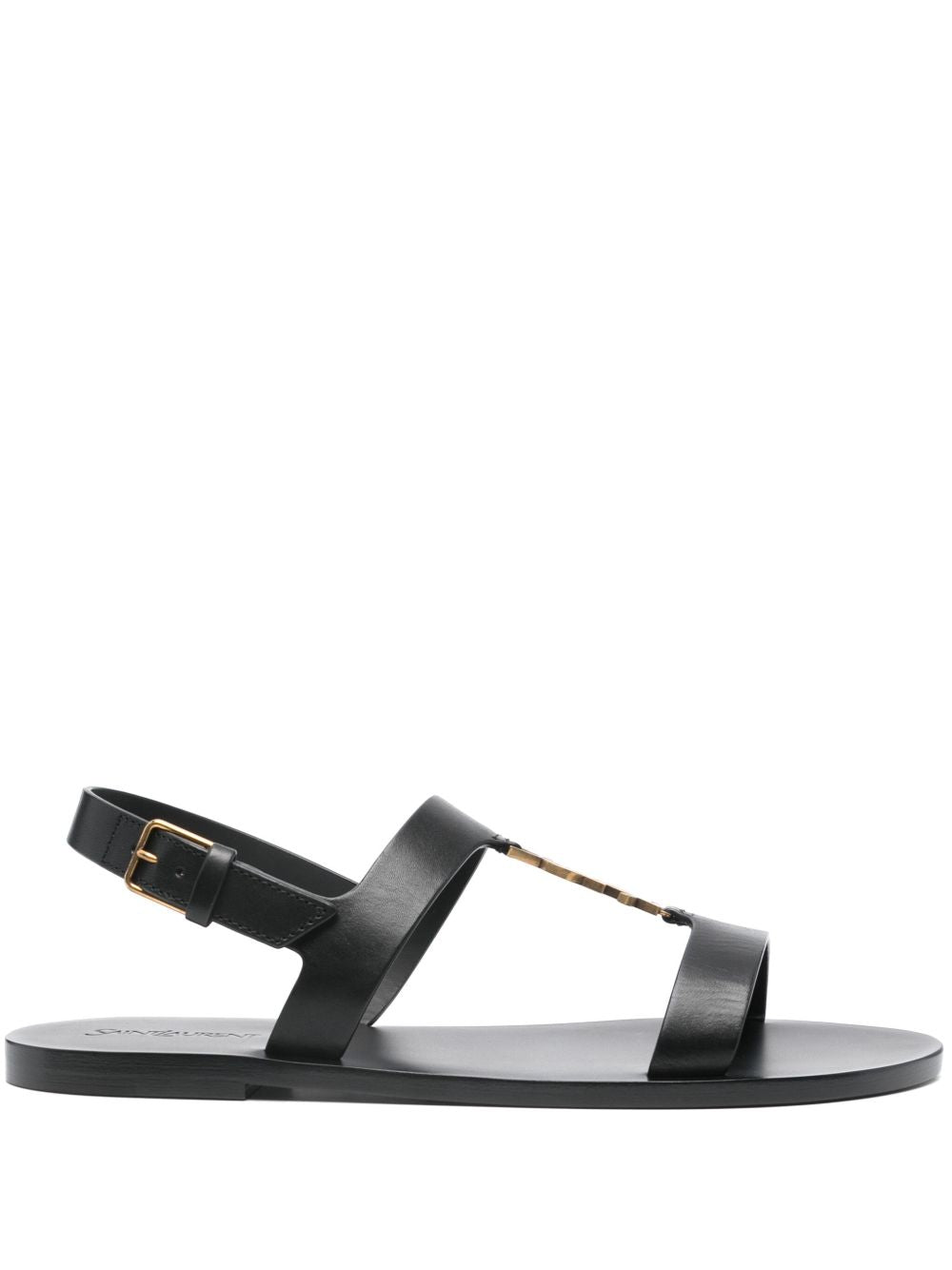 Saint Laurent Sandals Black Calf Leather