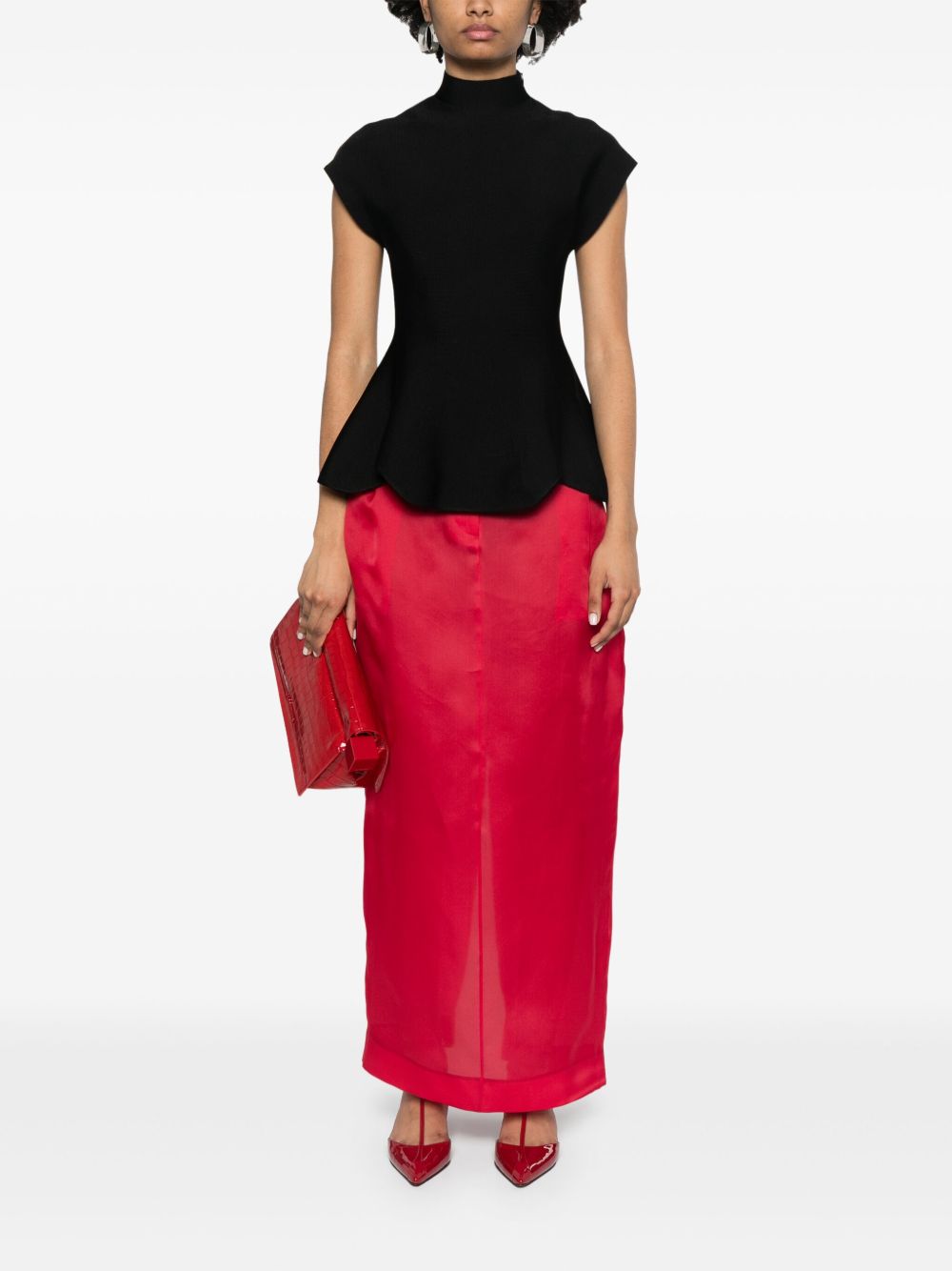KHAITE Skirts Red Silk