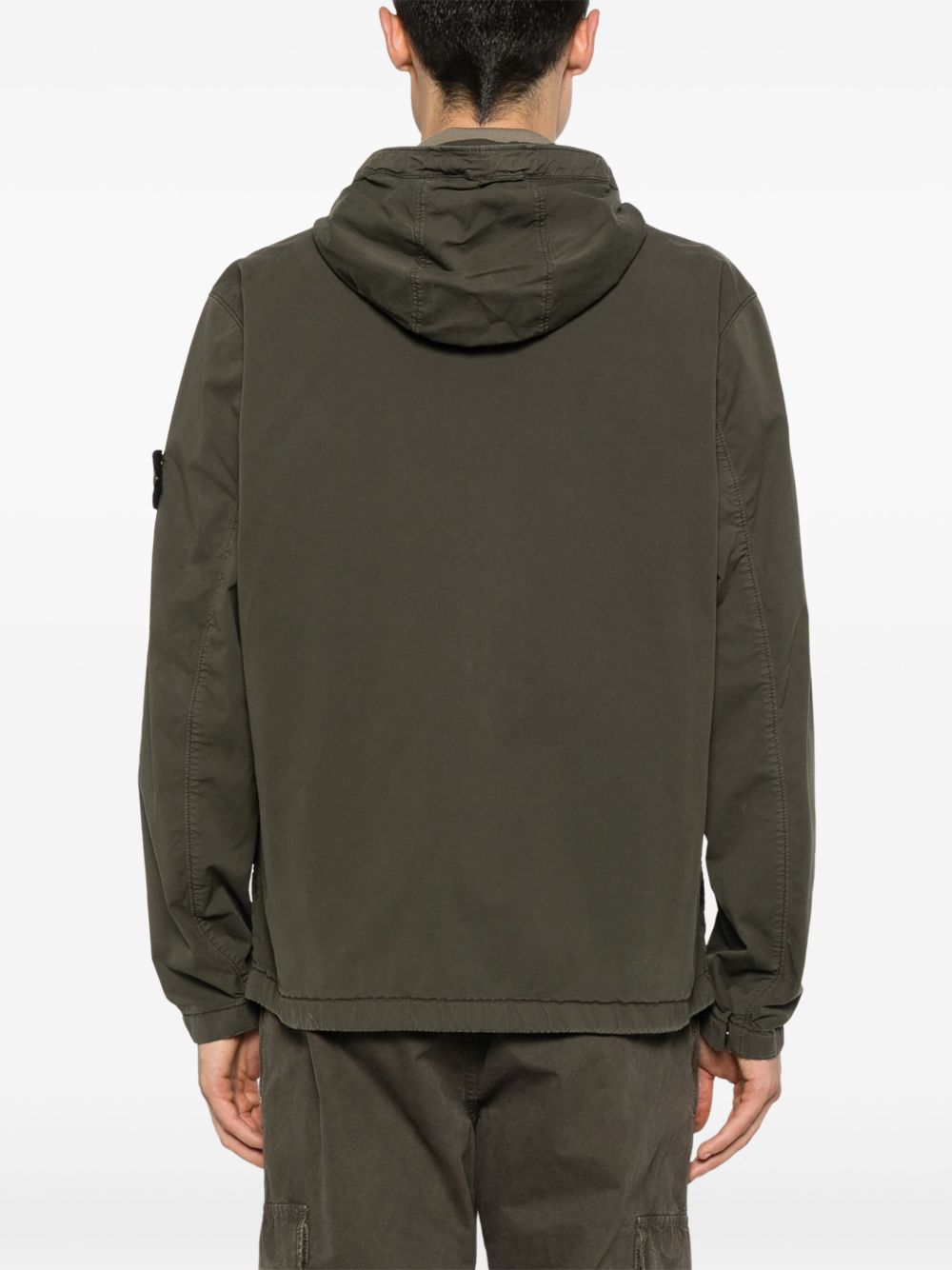 Stone Island Coats Green Cotton Elastane