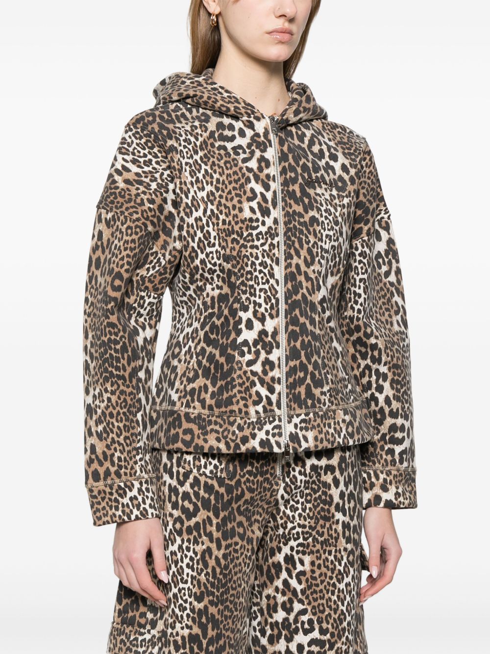 Ganni Sweaters Brown Cotton