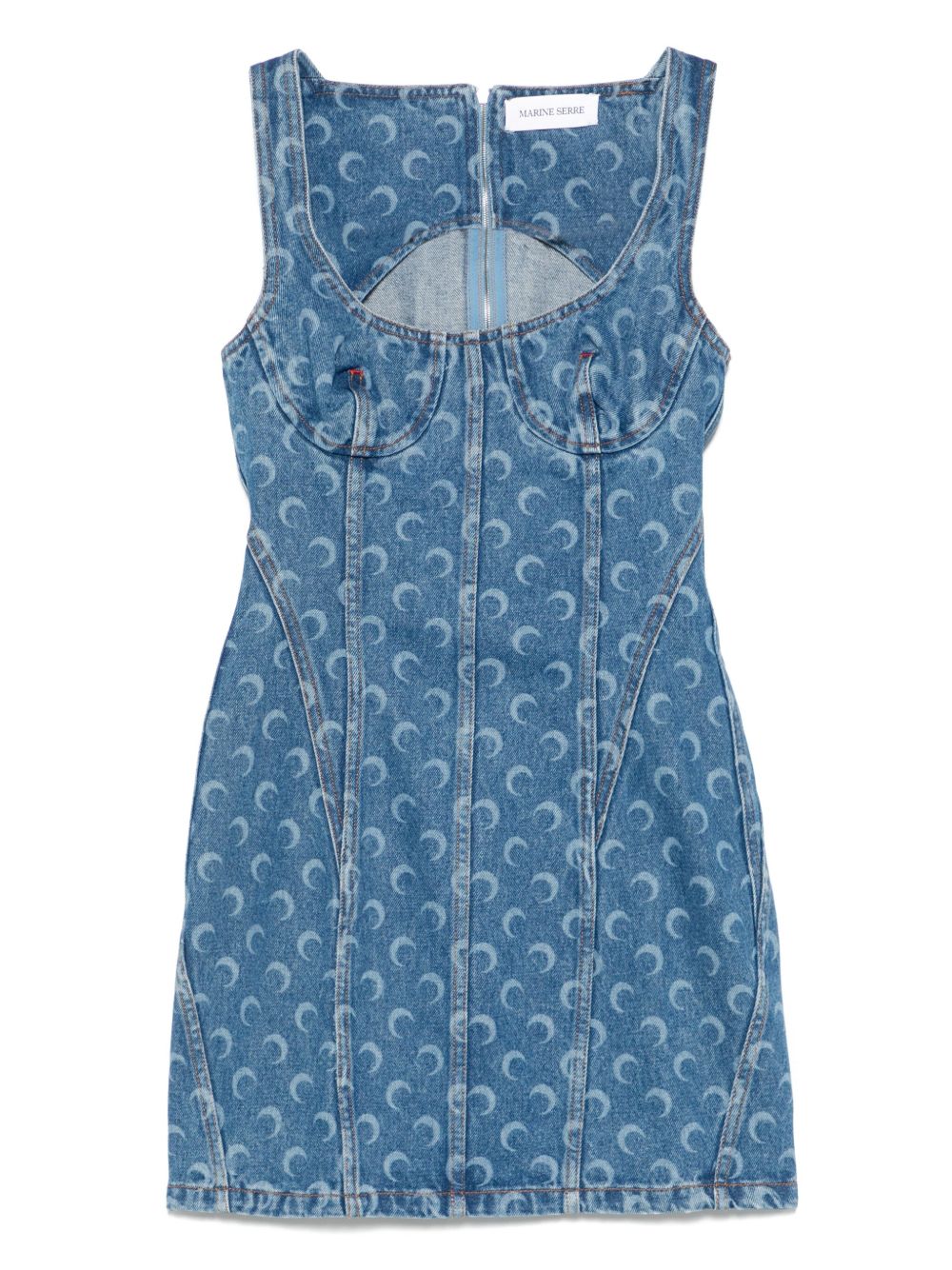 Marine Serre Dresses Clear Blue Cotton