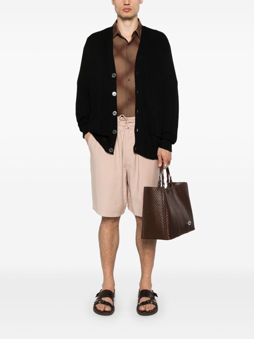 Emporio Armani Shorts Cipria Polyester Cotton