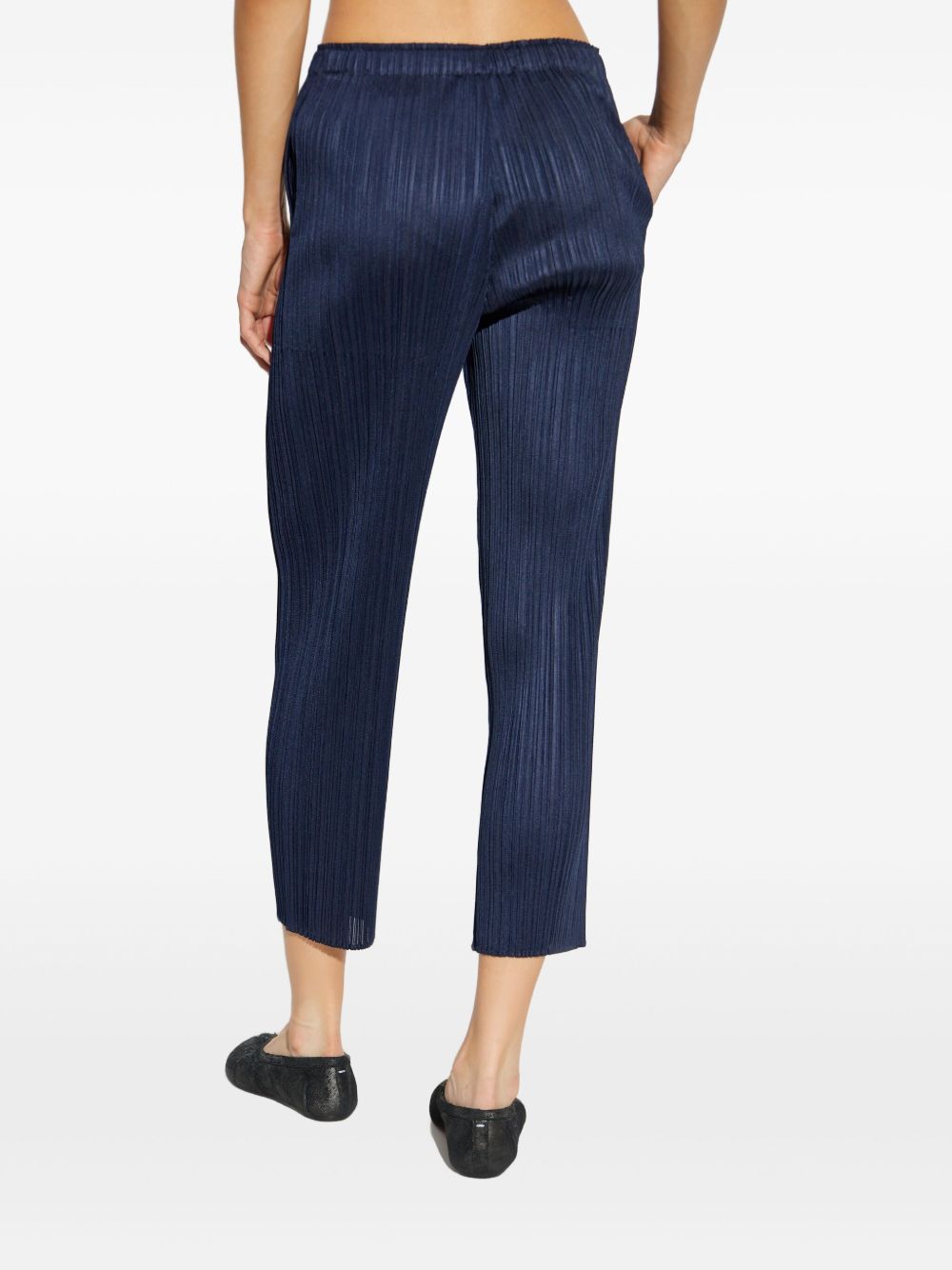 Pleats Please Trousers Blue Polyester