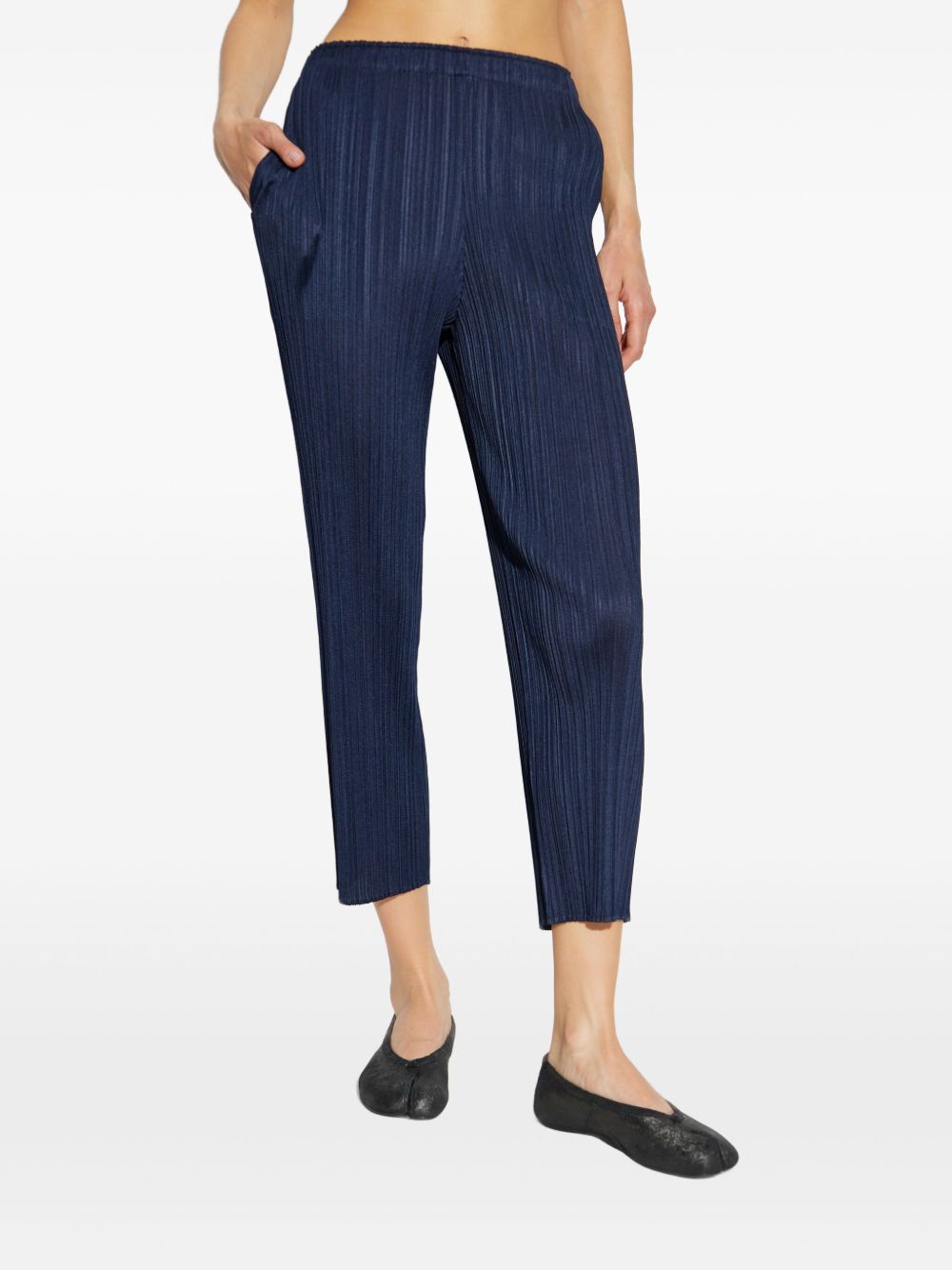 Pleats Please Trousers Blue Polyester