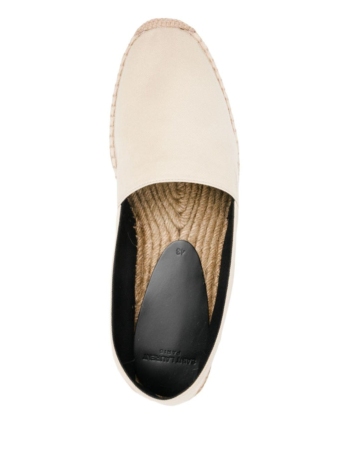 Saint Laurent Flat shoes Beige Cotton