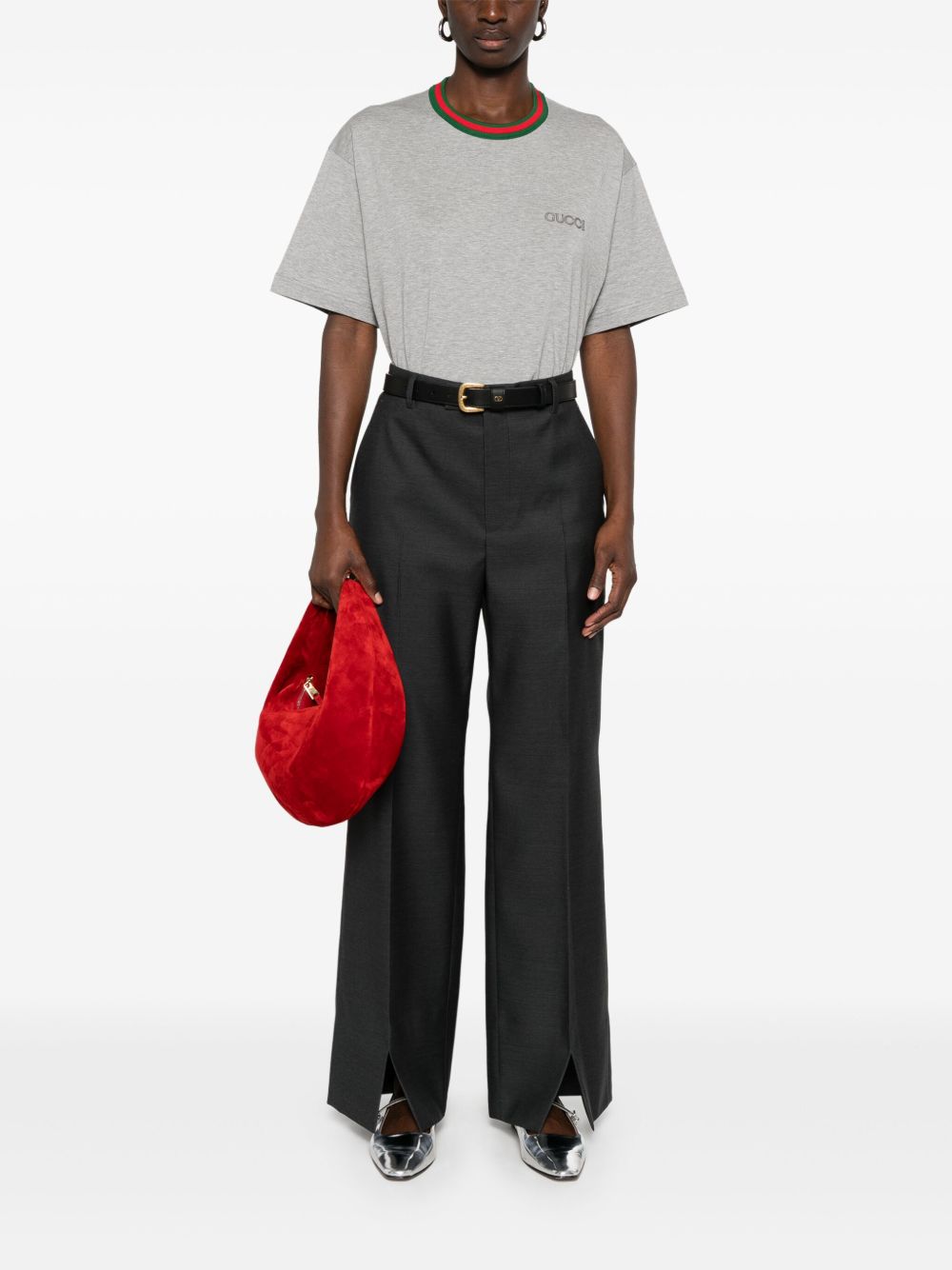 Gucci Trousers Grey Wool