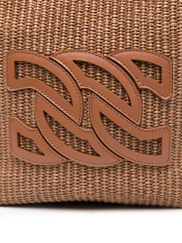Casadei Bags Leather Brown Natural (veg)->raffia100.0 %