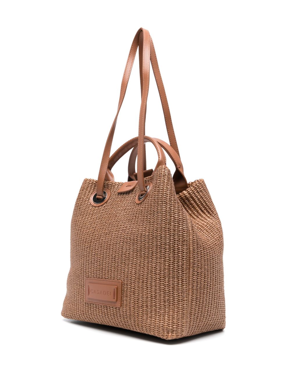 Casadei Bags Leather Brown Natural (veg)->raffia100.0 %