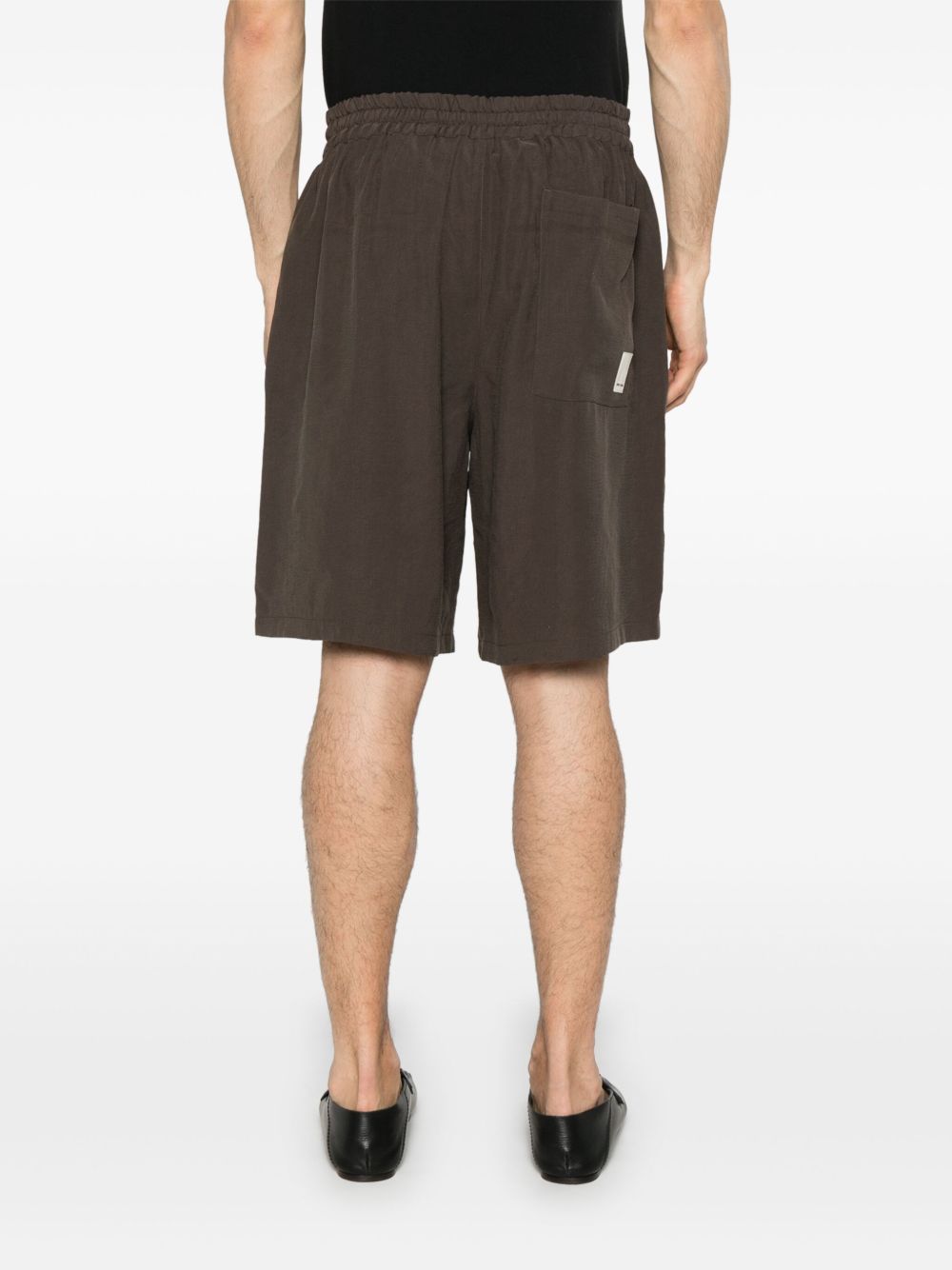 Emporio Armani Shorts Marrone Scuro Polyester Cotton