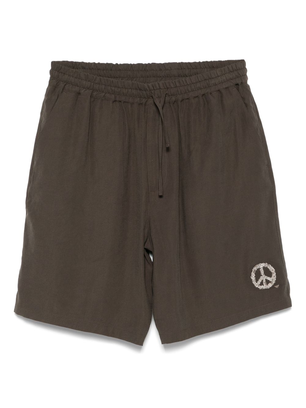 Emporio Armani Shorts Marrone Scuro Polyester Cotton