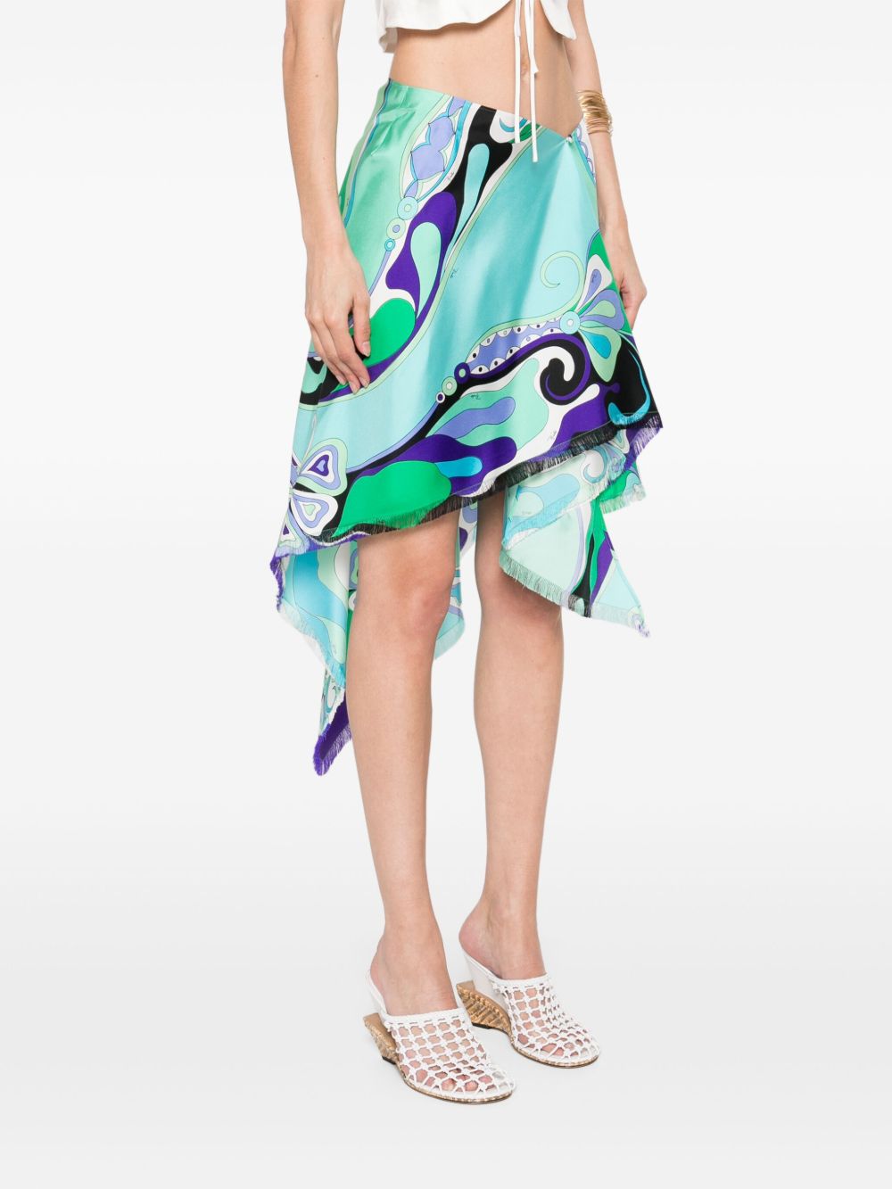 Pucci Skirts Verde Acqua Natural (other)->silk100.0 %