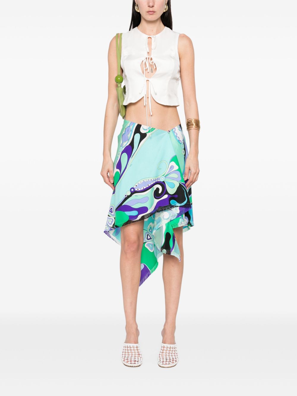 Pucci Skirts Verde Acqua Natural (other)->silk100.0 %
