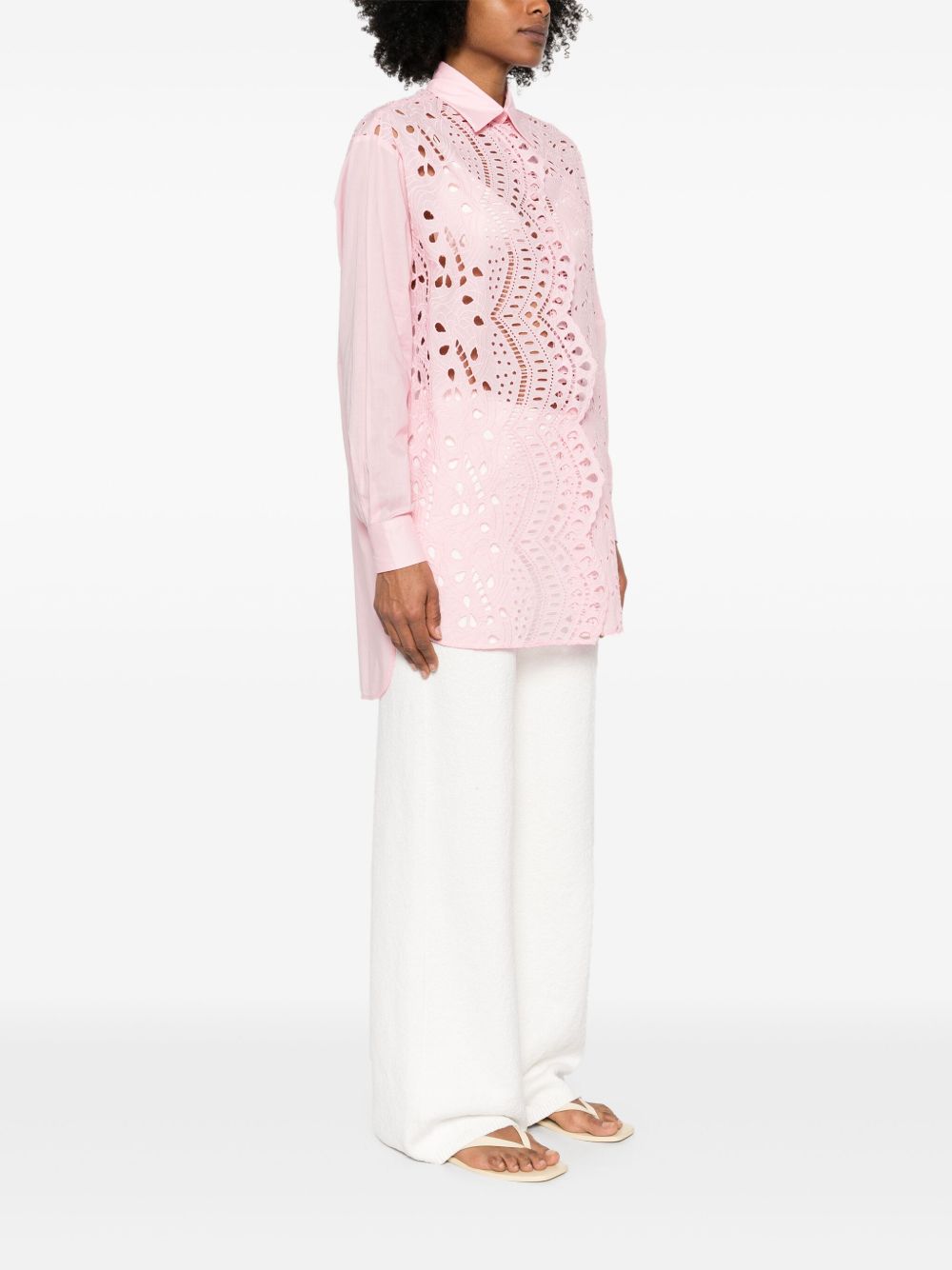 Ermanno Scervino Shirts Pink Cotton Polyester