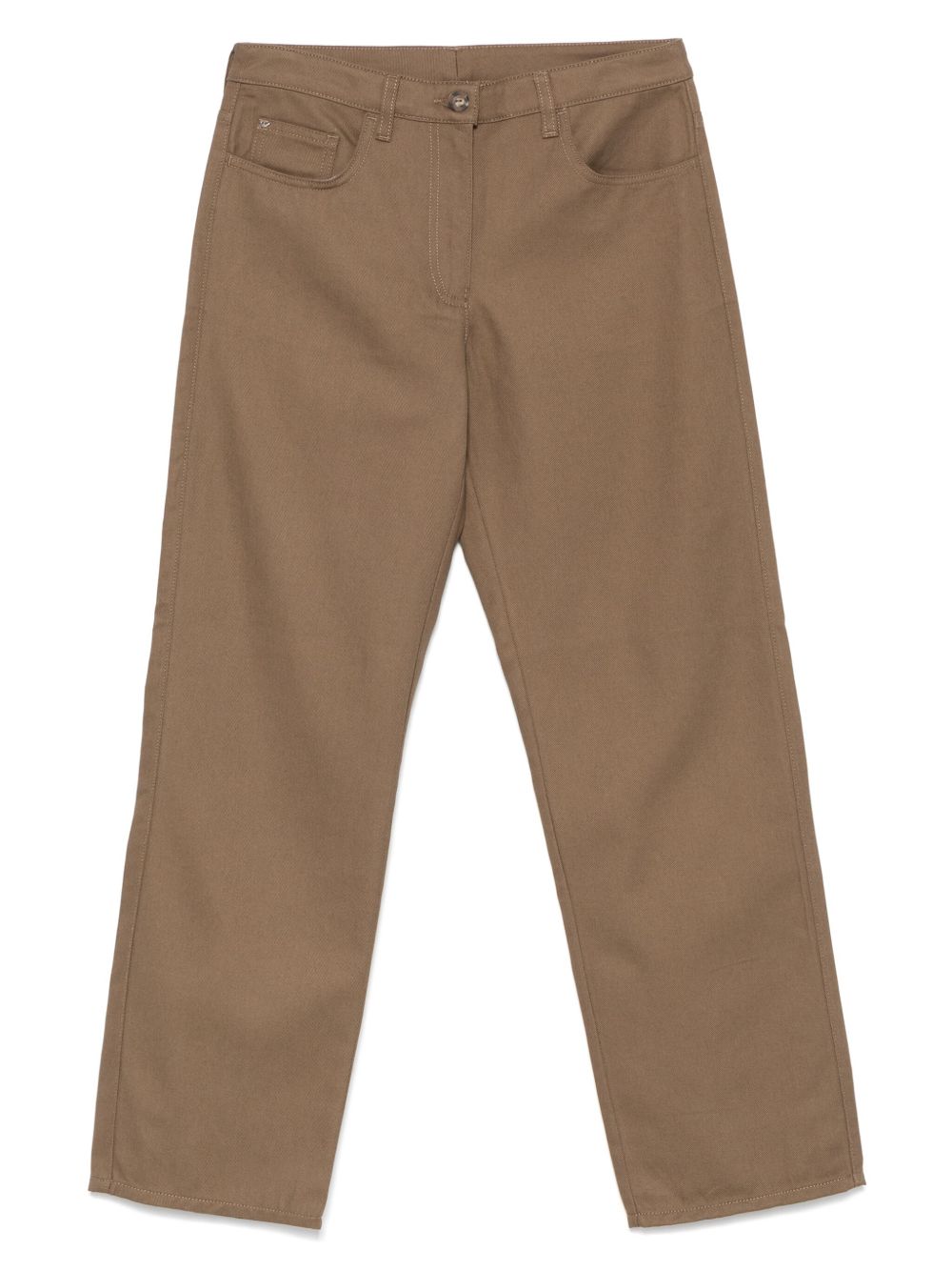 Emporio Armani Trousers Marrone Recycled Cotton