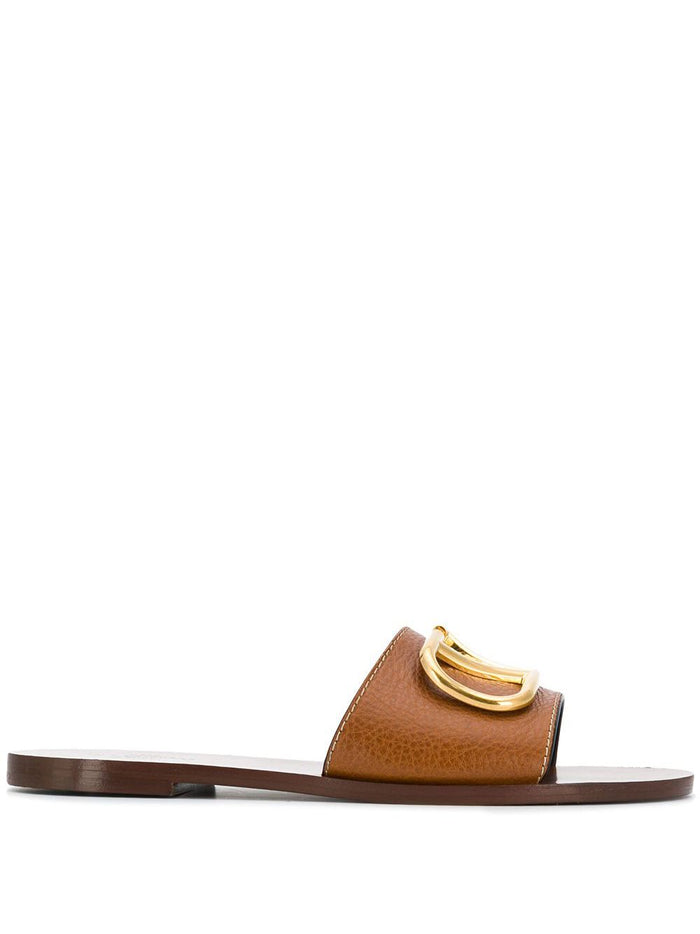 Valentino Garavani Sandals Leather Brown Calf